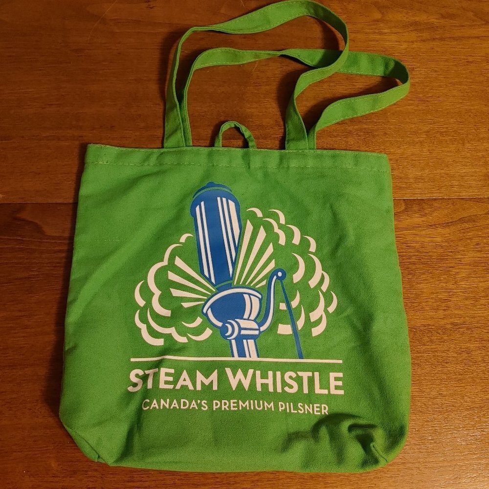 ATTRACTIVE Steam Whistle Beer Fabric Tote Bag STEAMWHISTLE Canada's Premium Pils